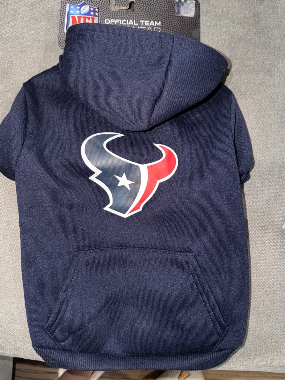 Navy Houston Texans dog hoodie Size Medium